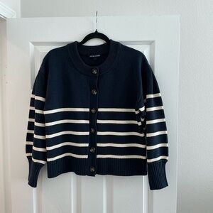 Navy and White Striped Sweater